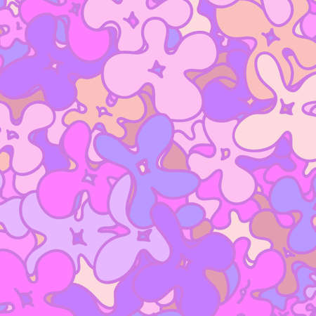Background witn flowers in violet colors. Good for wallpaper, textile, background, design of wedding invitation, poster, cover of book, post cards. Spring and summer theme of illustrationのイラスト素材
