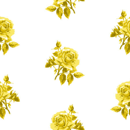 Seamless floral pattern with little roses. Used for backgrounds, wallpapers, textileのイラスト素材