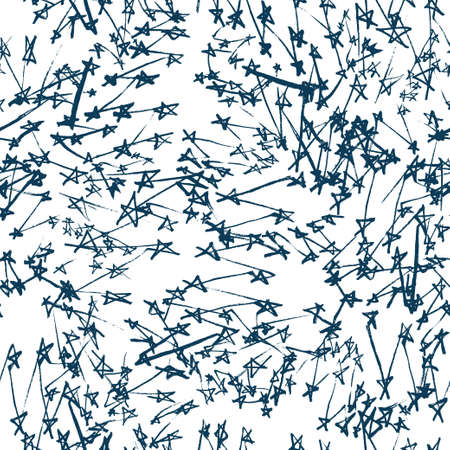 Stars constellations in Universe. Wallpaper seamless textile pattern.