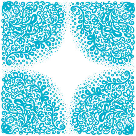 Moroccan tiles ornaments in blue and white colors. Seamless patchwork pattern. Can be used for wallpaper, textile and pattern fills, different surfaces, background of web site pages.のイラスト素材