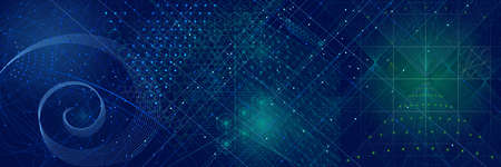 Sacred geometry symbols and elements background. Cosmic, universe, bing bang, alchemy, religion,...