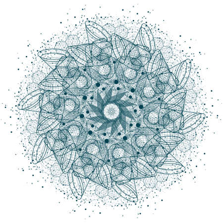 Sacred geometry cosmic mandala. Alchemy, religion, philosophy, astrology and spirituality themesのイラスト素材