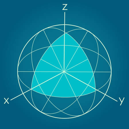 Scheme of physics, chemistry and sacred geometry. The science theme.のイラスト素材