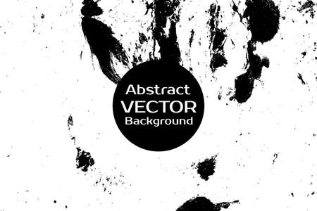 Abstract painted marble illustration. Watercolor spot background. Brush splash vector art. Vector with paper marbling textures. Black and white colors.のイラスト素材