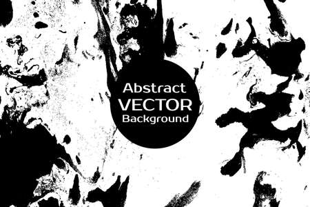 Abstract painted marble illustration. Watercolor spot background. Brush splash vector art. Vector with paper marbling textures. Black and white colors.のイラスト素材