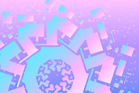 The science and mathematics abstract background with circles, cube, triangles and a lot of lines. Sacred geometry backdrop. The chemistry and astrology. Graphic elements for identity design.のイラスト素材