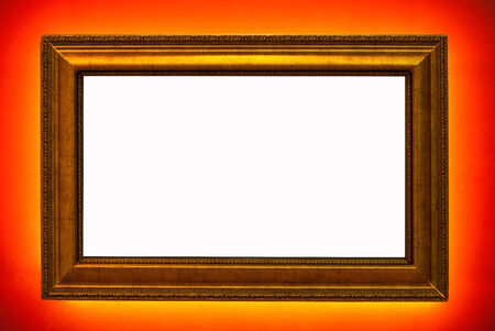 Luxury photo frame with red lighting 