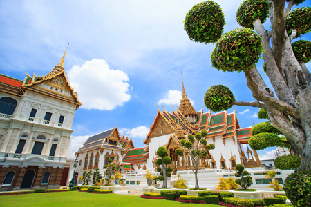 Thai temple near Grand palaceの写真素材