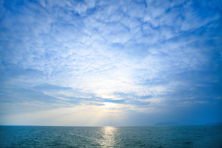 Beautiful Blue sky in summerの写真素材
