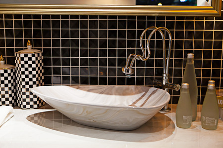 Modern style interior design of a sinkの写真素材