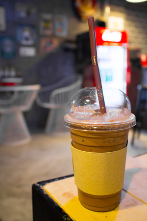 iced chocolate drinkの写真素材