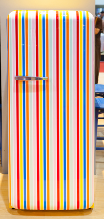 Retro colorful refrigerator rainbow colorsの写真素材