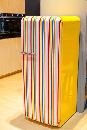 Retro colorful refrigerator rainbow colorsの写真素材