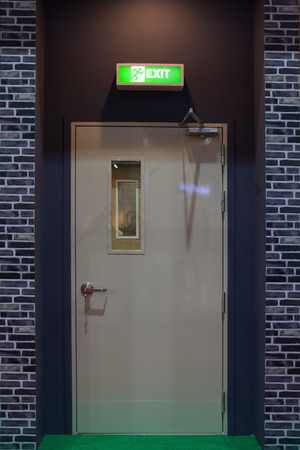 Arrow sign in case of emergencyの写真素材