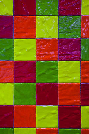 Colorful tiles seamless pattern with squaresの写真素材