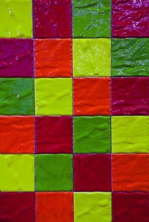 Colorful tiles seamless pattern with squaresの写真素材
