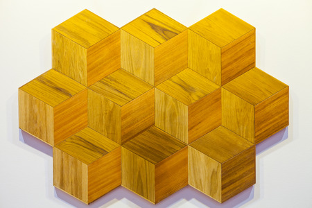 Abstract hexagonal tile mosaic background designの写真素材