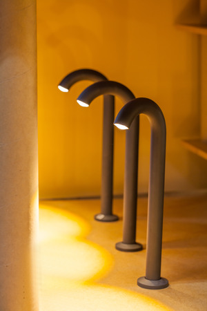 Modern walkway light for gardening decorationの写真素材