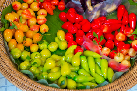 Colorful of Thai Dessert/ Thai Sweet/ Ball plated dessertの写真素材