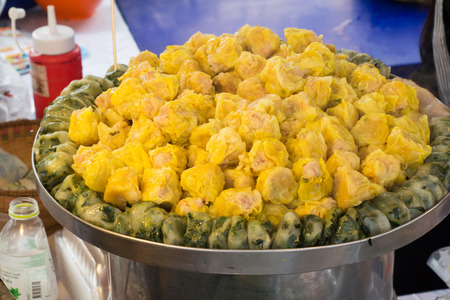 dim sum - steamed minced pork dumplingsの写真素材