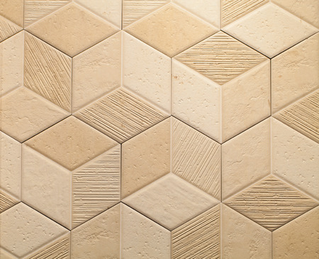 Abstract hexagonal tile mosaic background designの写真素材