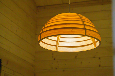 Beautiful chandelier. luxury expensive chandelier hanging under ceilingの写真素材