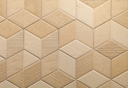 Abstract hexagonal tile mosaic background designの写真素材
