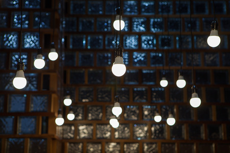 Beautiful chandelier. luxury expensive chandelier hanging under ceilingの写真素材