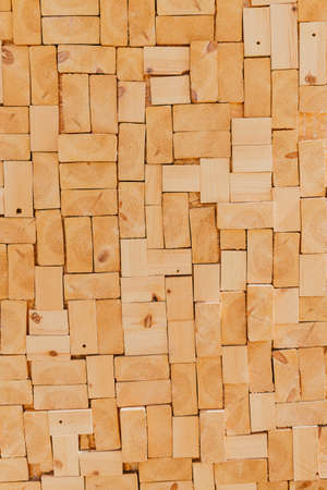 Texture consists of pieces of wood. Hand made texture. の写真素材
