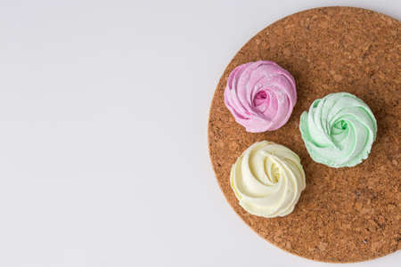 marshmallows flower yellow meringueの写真素材