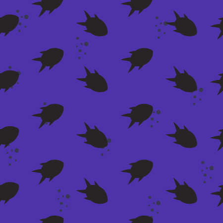 seamless pattern, fish silhouettesの写真素材