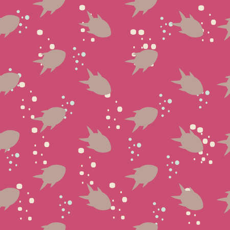 Fish pattern in abstract styleのイラスト素材