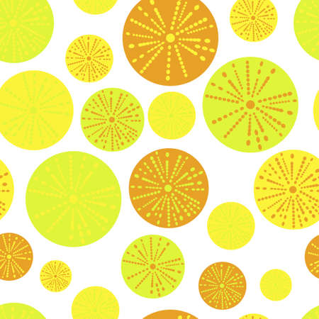 seamless background  flowers and orangesのイラスト素材