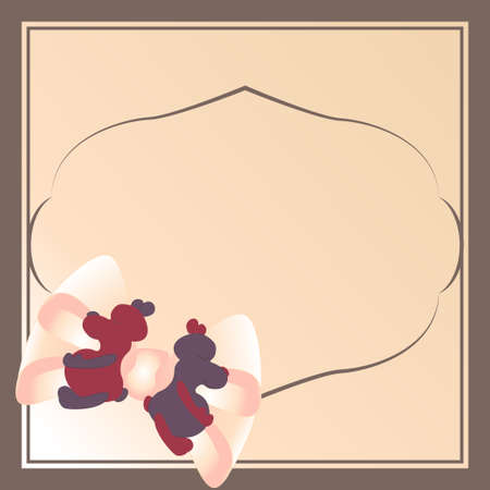 card with Teddy bearのイラスト素材