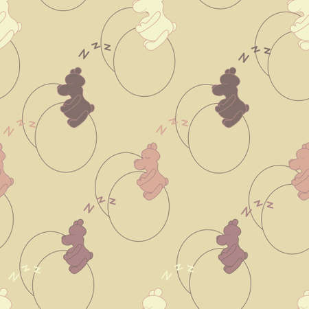 Seamless Illustration Featuring Teddy Bearsのイラスト素材