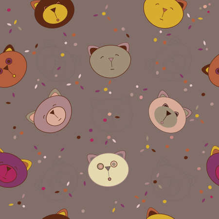 cute animal wallpaperのイラスト素材
