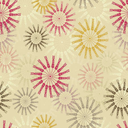 Seamless Wheat Patternのイラスト素材
