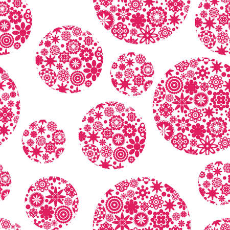 Flower balls pattern for the fabric. Vector illustration.のイラスト素材