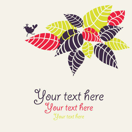 Design with flora and bird. Vector illustration.のイラスト素材