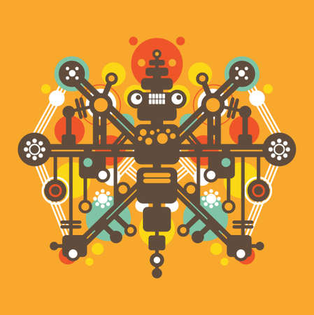 Big colorful robot #3. のイラスト素材