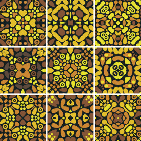 Seamless psychedelic ornaments. のイラスト素材