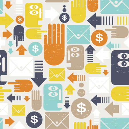 Communication in business seamless pattern のイラスト素材
