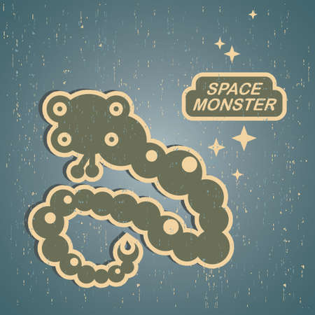 Vintage monster. Retro robot illustrationのイラスト素材