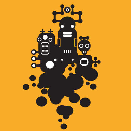 Three crazy monsters  のイラスト素材