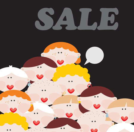 Women and SALE  Vector illustration のイラスト素材