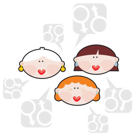 Female conversations  Vector illustration のイラスト素材