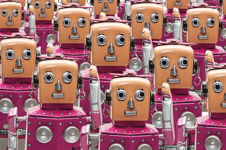 Pattern of robot toys.の写真素材