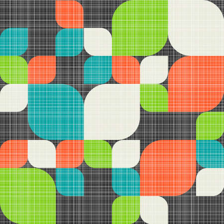 Retro seamless pattern with leaves. Colorful vector background for hipster.のイラスト素材