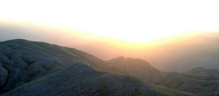 sunset at the mountainの写真素材