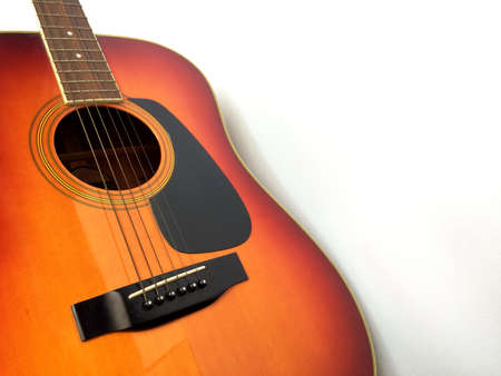 The Guitar on white background.